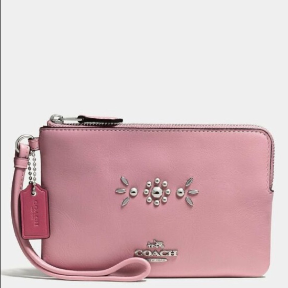 NWT Coach RARE western rivets wristlet!! BOX INCLUDED!!